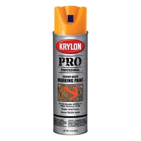 Short Cuts Krylon Professional Marking Paint - Solvent Based Fluorescent Orange Marking Paint 15 oz 7307
